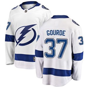 Kinder Tampa Bay Lightning Eishockey Trikot Yanni Gourde #37 Breakaway Weiß Fanatics Branded Auswärts